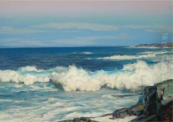 Full Glow Oil Painting by Frederick Judd Waugh