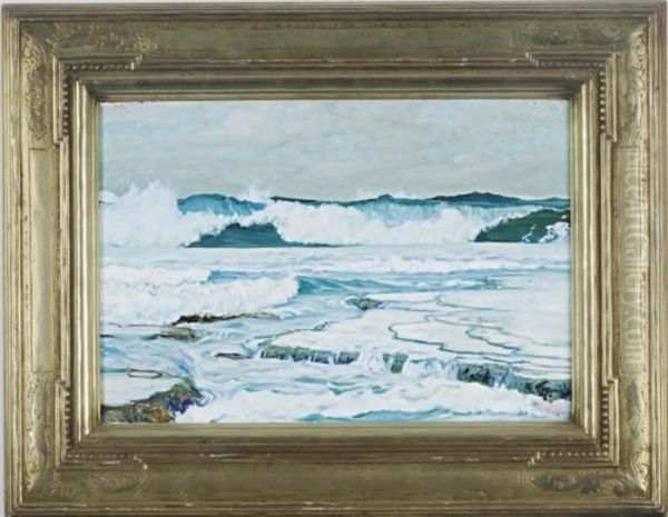 Breaking Surf Oil Painting by Frederick Judd Waugh