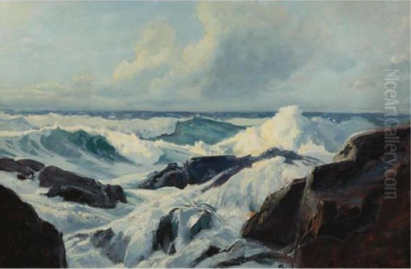 Massachusetts Coast Oil Painting by Frederick Judd Waugh