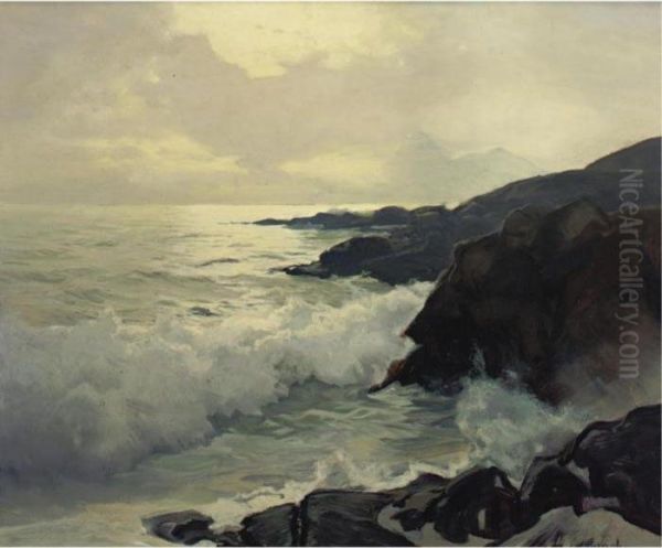 High Water Oil Painting by Frederick Judd Waugh