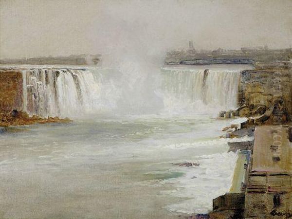 View Of Niagara Falls Oil Painting by Frederick Judd Waugh