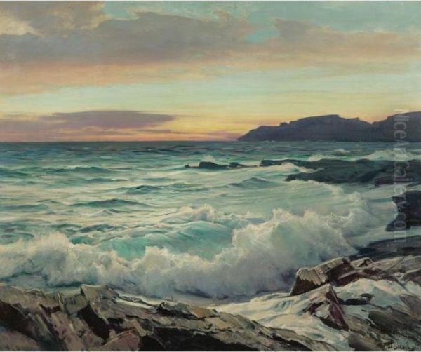 Dawn In The East Oil Painting by Frederick Judd Waugh