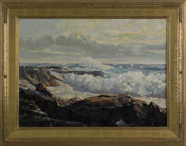 Coastal Scene Oil Painting by Frederick Judd Waugh