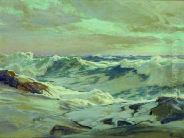 Racing Seas Oil Painting by Frederick Judd Waugh