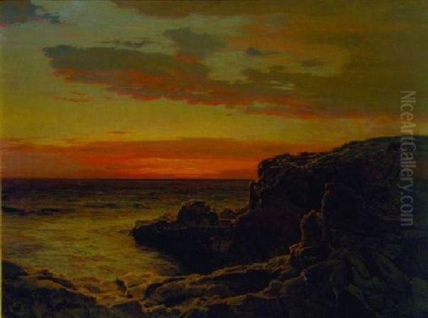 Glow Of Dawn Oil Painting by Frederick Judd Waugh