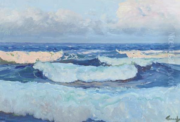 Tropic Seas Oil Painting by Frederick Judd Waugh