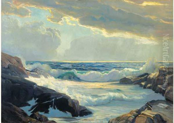 Marine Oil Painting by Frederick Judd Waugh