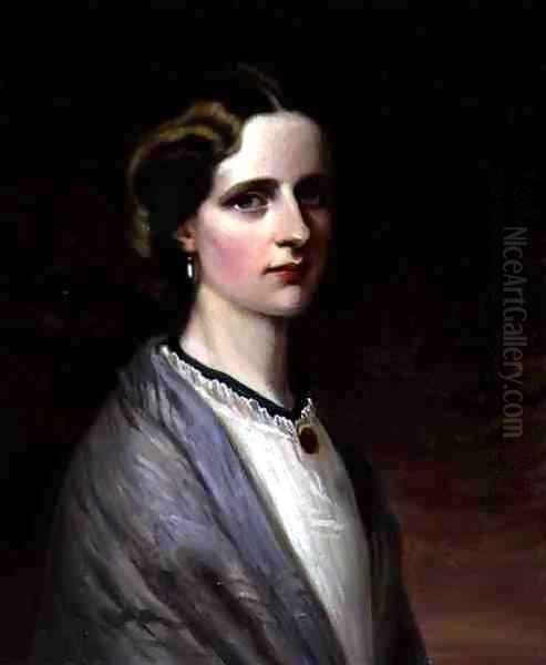 Portrait of Emily Mrs Meynell Ingram Oil Painting by Edward R. Taylor