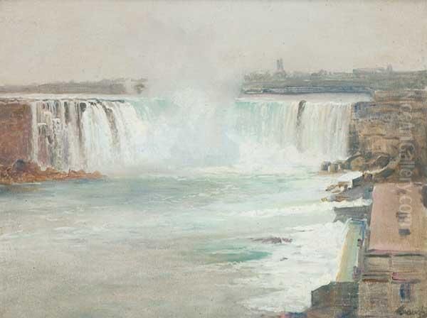 Niagara Falls Oil Painting by Frederick Judd Waugh