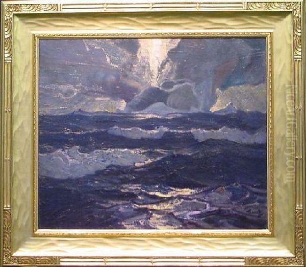 Moonlit Waves Oil Painting by Frederick Judd Waugh