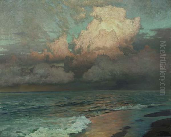 Ebbing Waters Oil Painting by Frederick Judd Waugh