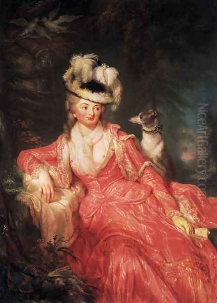 Wilhelmine Encke, Countess Lichtenau 1776 Oil Painting by Anna Dorothea Therbusch