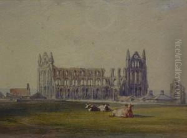 Whitby Abbey Oil Painting by George Weatherill