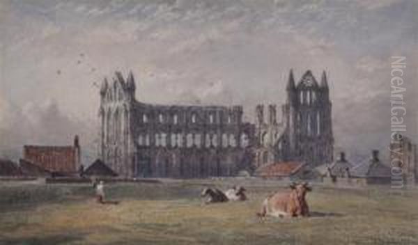 Whitby Abbey Oil Painting by George Weatherill