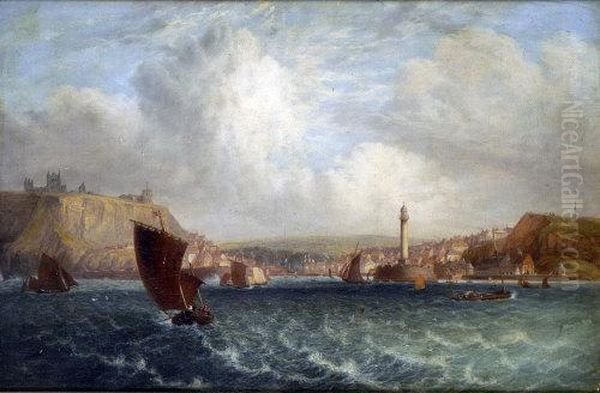 Robin Hood Bay Oil Painting by George Weatherill