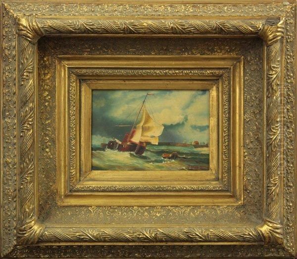 Nautical Scene Oil Painting by James Webb