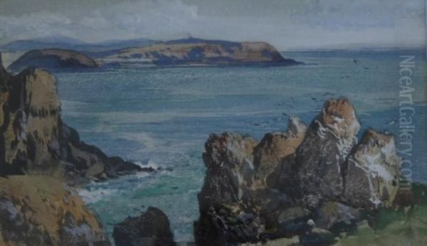 Pembrokeshire, 1869 Signed Oil Painting by James Webb