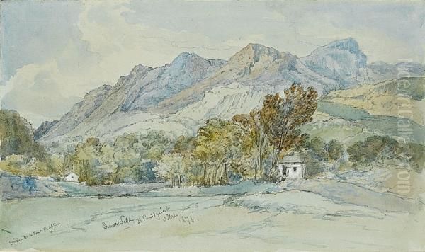 Near Beddgelert, Snowdonia, North Wales Oil Painting by James Webb