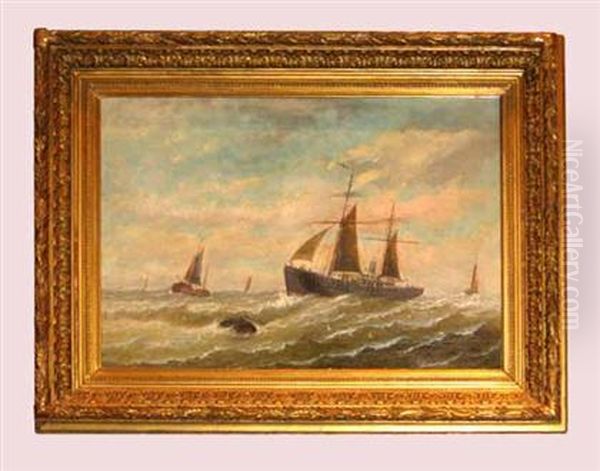 Marine Scene Oil Painting by James Webb