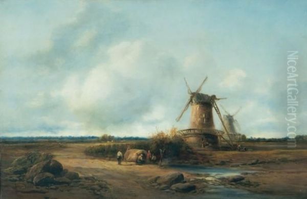 A Dutch Pastoral. Oil Painting by James Webb