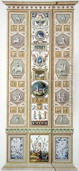 Panel from the Raphael Loggia at the Vatican, from Delle Loggie di Rafaele nel Vaticano, engraved by Giovanni Volpato 1735-1803, 1774, published c.1774-77 Oil Painting by Taurinensis, Ludovicus Tesio