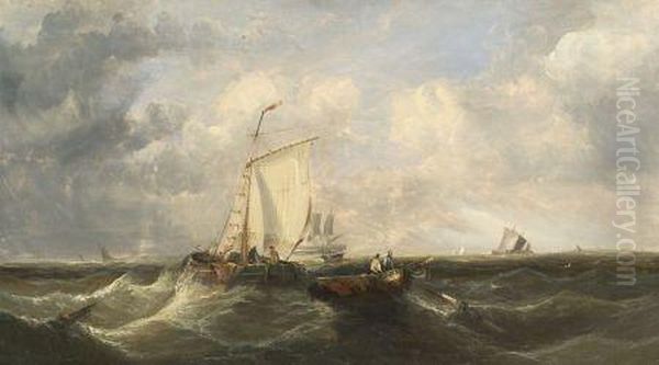 Marine Scene Oil Painting by James Webb