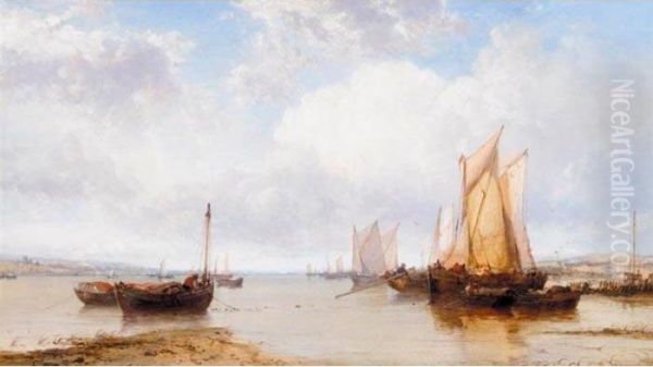 Near Cowes, Isle Of Wight Oil Painting by James Webb