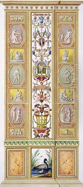 Panel from the Raphael Loggia at the Vatican, from Delle Loggie di Rafaele nel Vaticano, engraved by Giovanni Volpato 1735-1803, 1775, published c.1775-77 Oil Painting by Taurinensis, Ludovicus Tesio