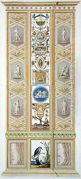 Panel from the Raphael Loggia at the Vatican, from Delle Loggie di Rafaele nel Vaticano, engraved by Giovanni Volpato 1735-1803, 1775, published c.1775-77 3 Oil Painting by Taurinensis, Ludovicus Tesio