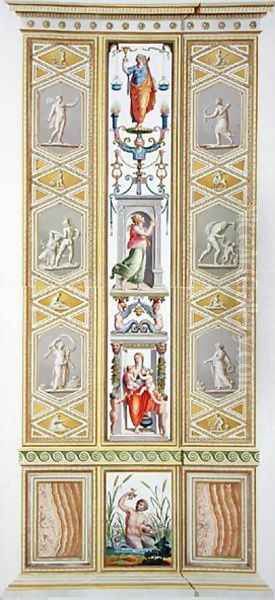 Panel from the Raphael Loggia at the Vatican, from Delle Loggie di Rafaele nel Vaticano, engraved by Giovanni Volpato 1735-1803, 1776 published c.1776-77 Oil Painting by Taurinensis, Ludovicus Tesio