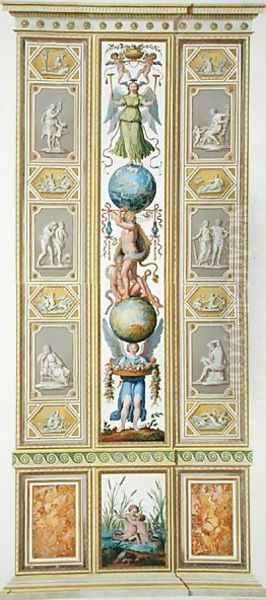 Panel from the Raphael Loggia at the Vatican, from Delle Loggie di Rafaele nel Vaticano, engraved by Giovanni Volpato 1735-1803, 1776, published c.1777 Oil Painting by Taurinensis, Ludovicus Tesio