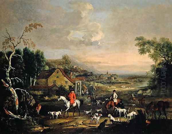 The Reverend Jemmet Browne at a meet of foxhounds, c.1730 Oil Painting by Peter Tillemans