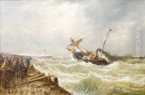 Putting To Sea Oil Painting by William Edward Webb