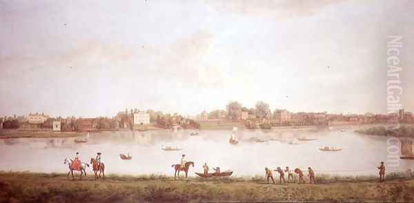 The Thames at Twickenham Oil Painting by Peter Tillemans