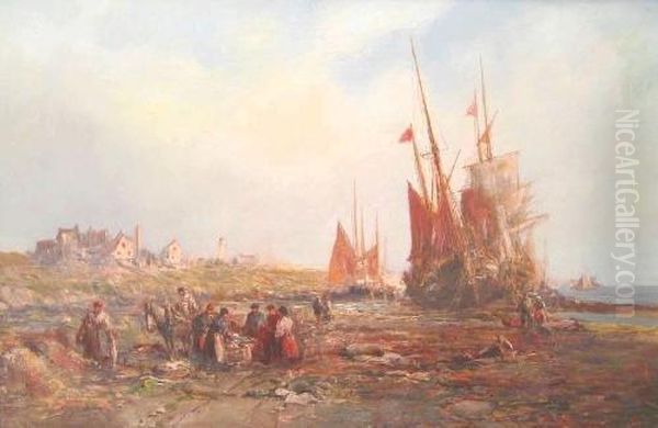 Salerie Bay, Guernsey Oil Painting by William Edward Webb