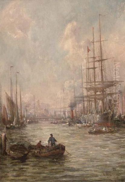 At Poole Oil Painting by William Edward Webb