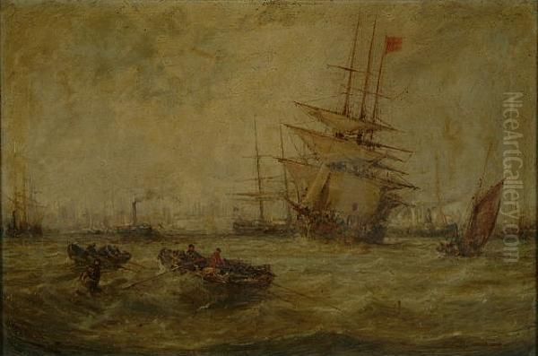 The Mersey, Liverpool Oil Painting by William Edward Webb