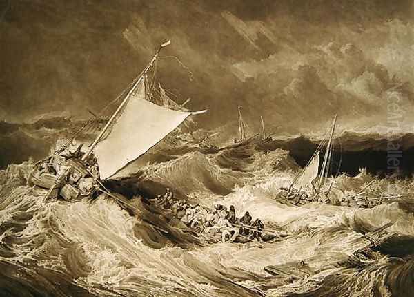 A Shipwreck, 1806 Oil Painting by Charles Turner