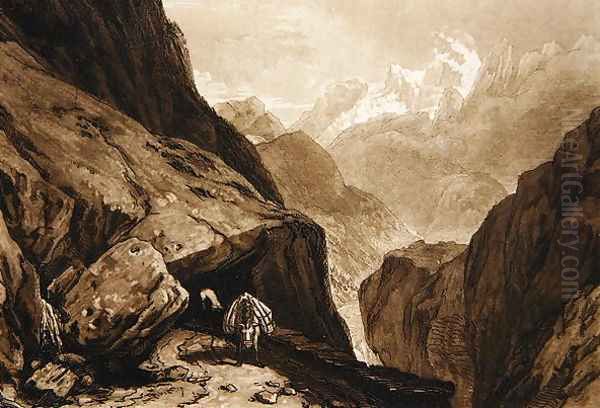 Mt. St. Gothard Oil Painting by Charles Turner