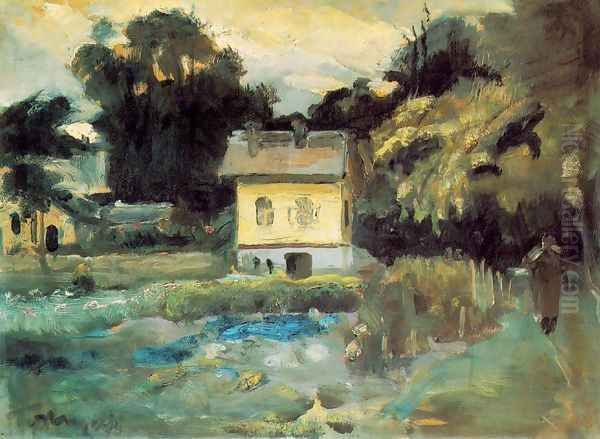 View at Szentendre 1933 Oil Painting by Janos Tornyai