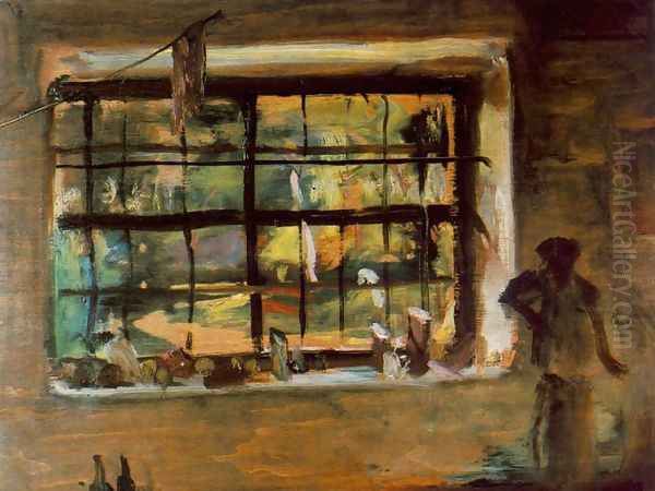 Window of the Atelier 1934 Oil Painting by Janos Tornyai