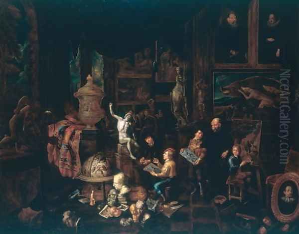 Painting Studio Oil Painting by Gerard Thomas