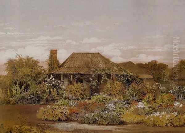 Homestead, Cape Schanck Oil Painting by Edward La Trobe Bateman