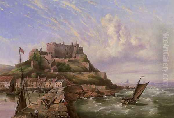 Mount Orgueil, Gorey, Jersey Oil Painting by Henry King Taylor