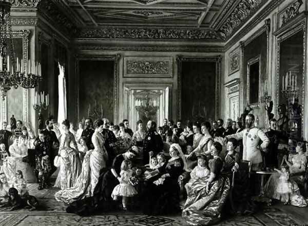 The Family of Queen Victoria, 1887 Oil Painting by Laurits Regner Tuxen