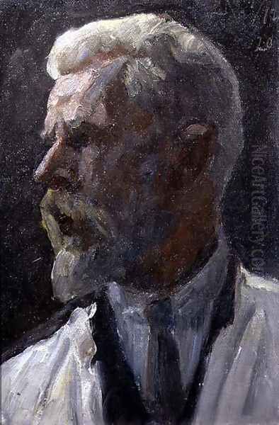 Self Portrait, 1920 Oil Painting by Laurits Regner Tuxen