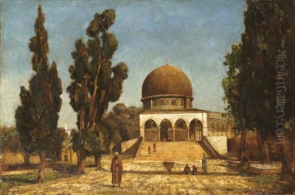 Temple Mount, Jerusalem Oil Painting by Edwin Lord Weeks