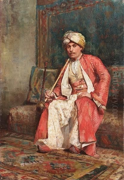 Nargile Oil Painting by Edwin Lord Weeks