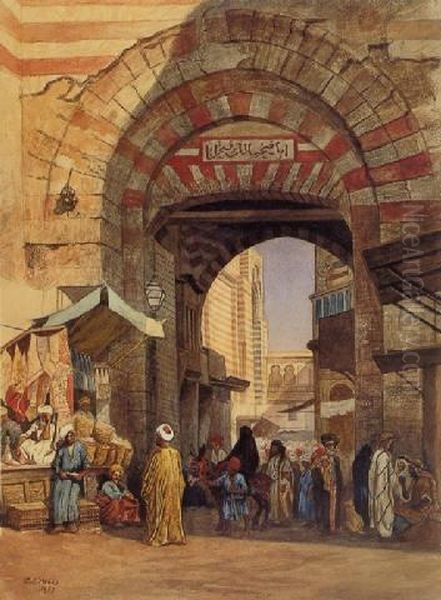 The Moorish Bazaar Oil Painting by Edwin Lord Weeks