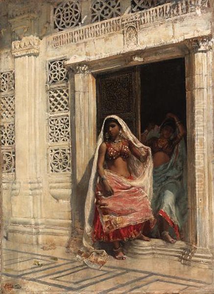 Two Nautch Girls Oil Painting by Edwin Lord Weeks